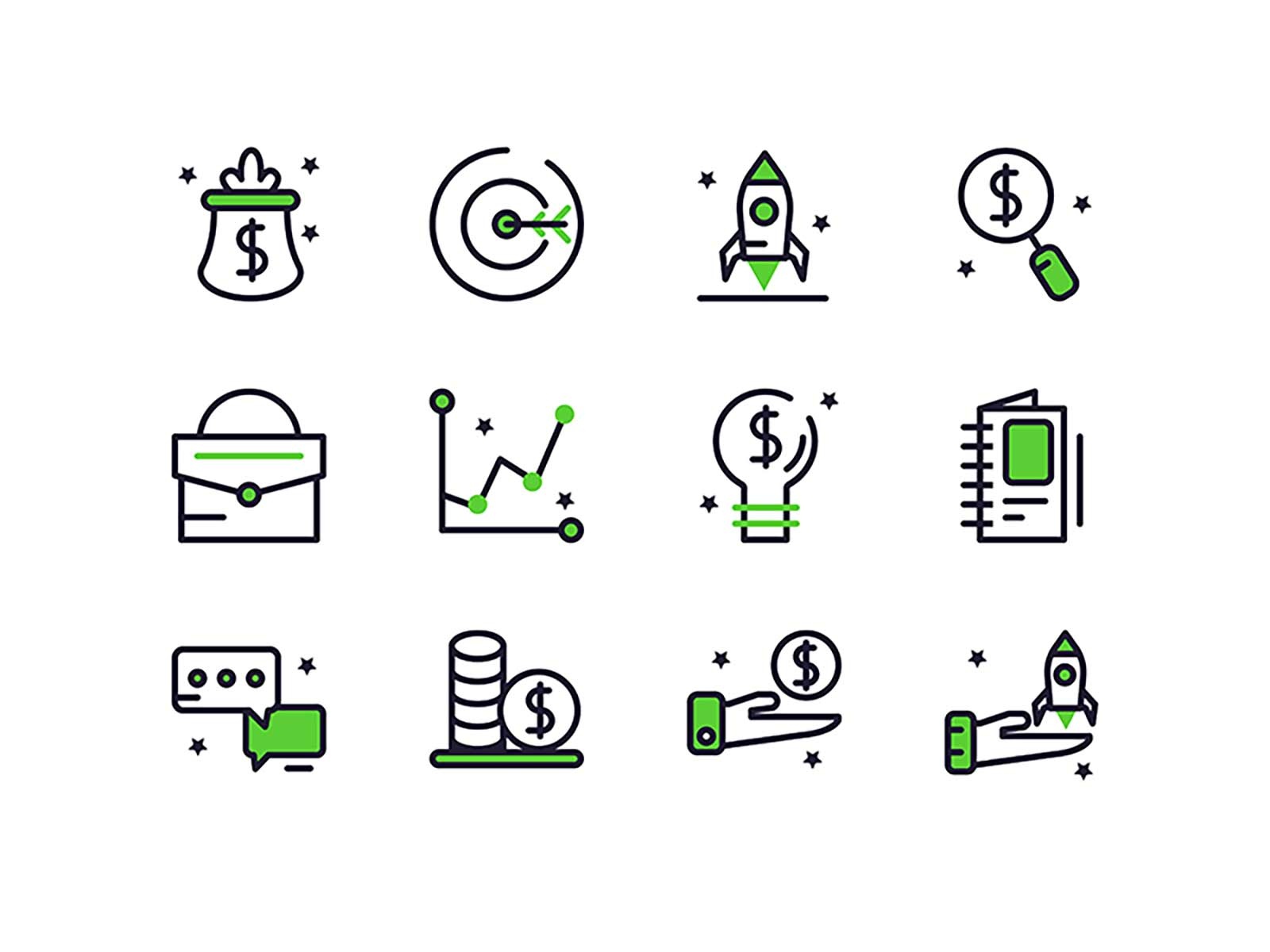 Startup icons 48x success advertising set marketing growth sign idea t.jpg