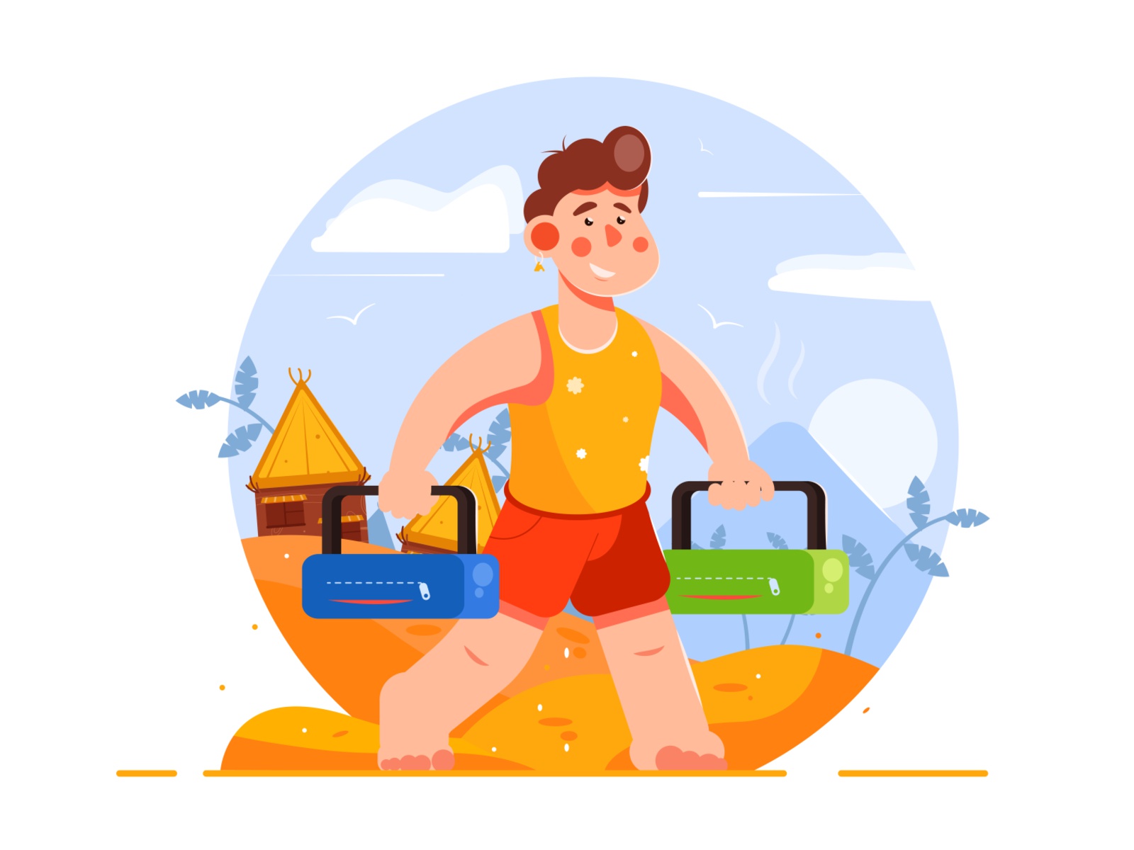 The guy with things came to rest cut out clip art characters chair bac.jpg