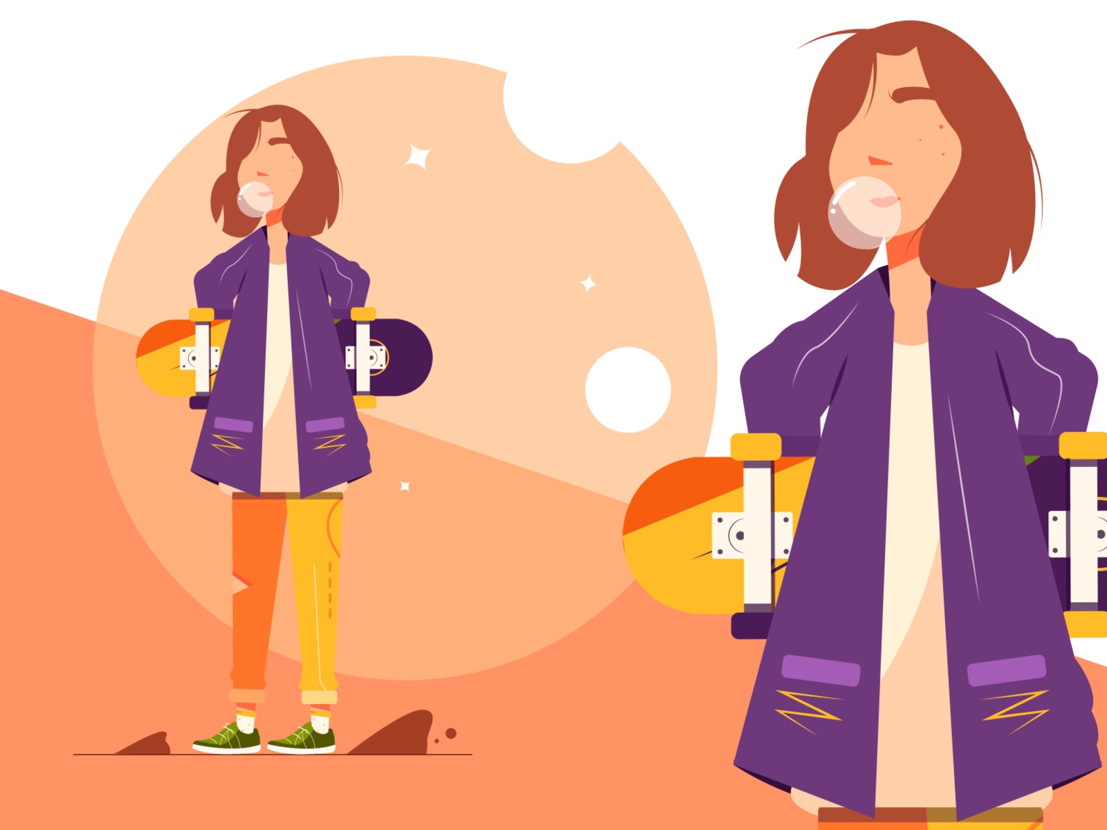The illustration shows a girl who holds a skate in her hands lady hips.jpg