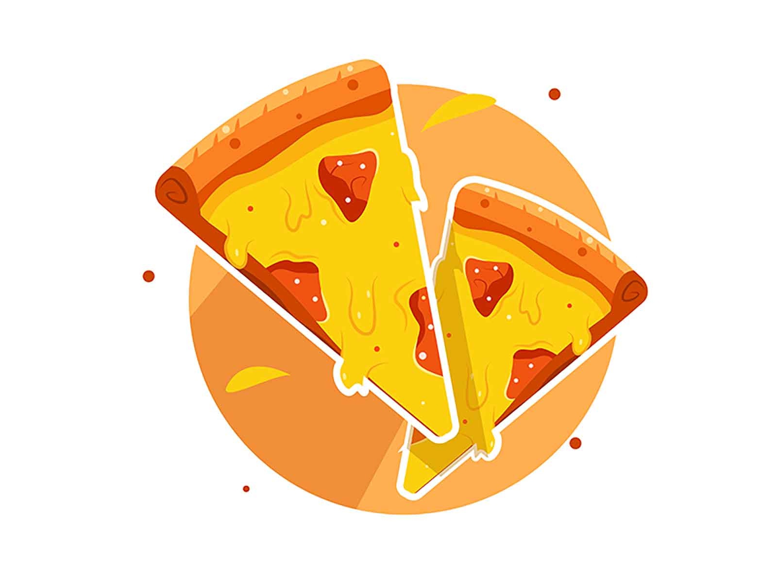 Two slices of pizza. fast lunch restaurant snack menu meal delicious d.jpg