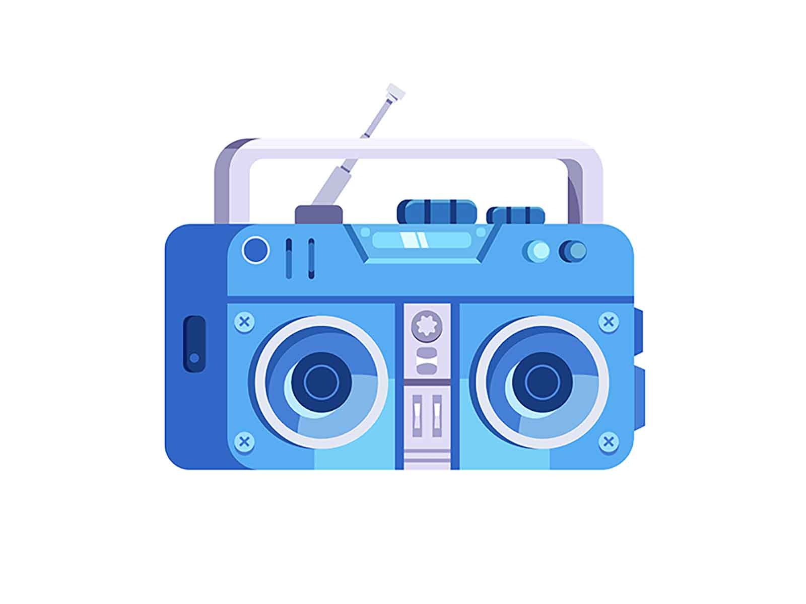 Vintage 80s flat style tape player. urban color style graphic tape old.jpg