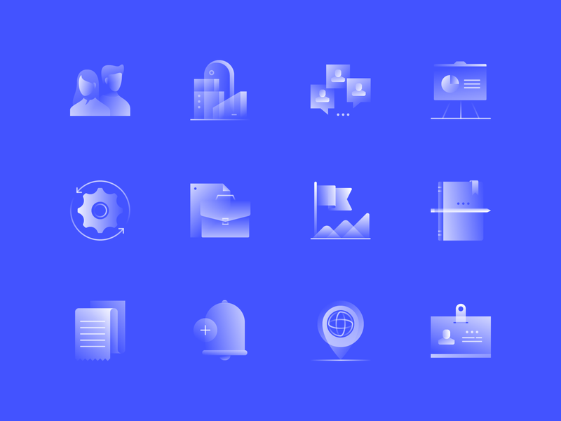 Alpha Icons  Business Set communication brand marketing logo work char.png