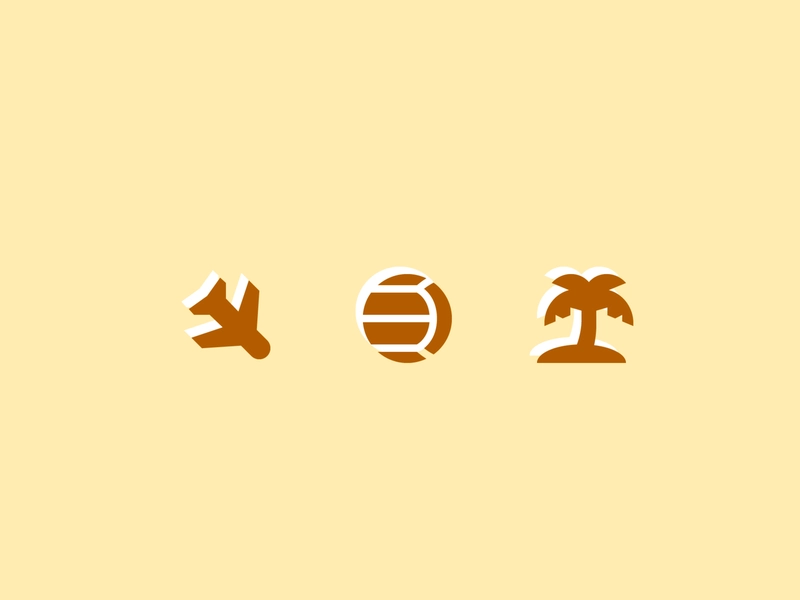 004. Airplane, Volleyball, Tropical Island island palm tree volleyball.webp