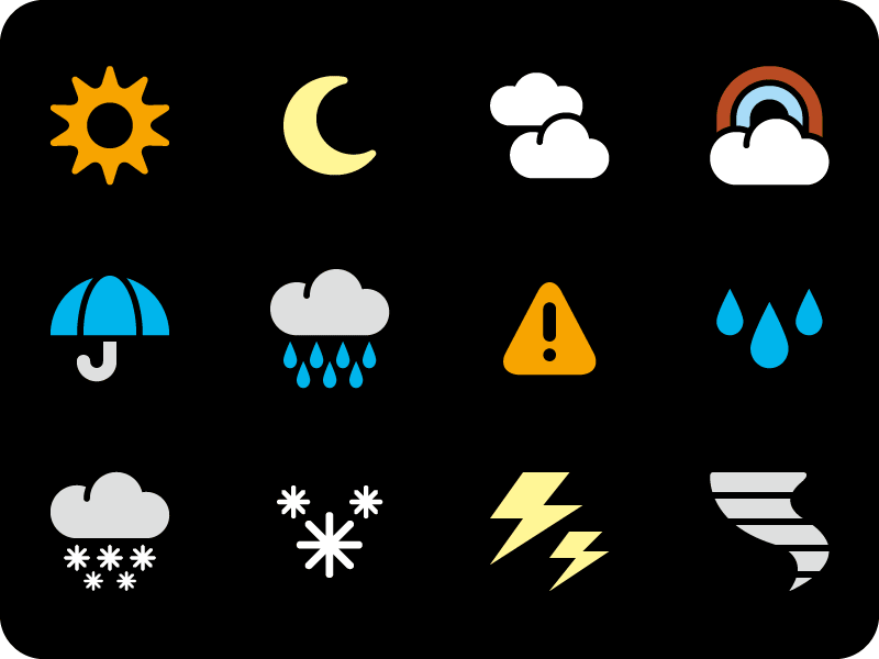 Cloudy with a Chance of Awesome weather forecast symbolicons sun moon.gif