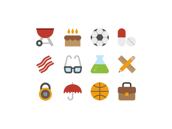Even More Symbolicons Flat flat color icons vector basketball soccer b.webp