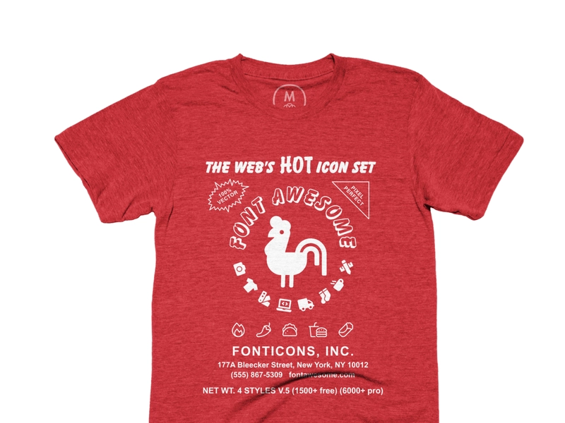 Hot Icon Shirt parody shirt icons rooster sriracha.webp