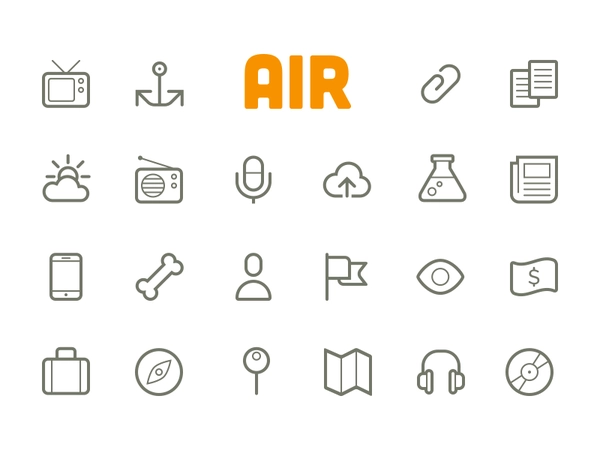 Introducing Symbolicons Air! hollow ios 7 outline icons vector symboli.webp