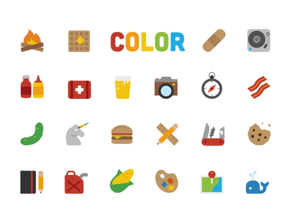 Introducing Symbolicons Color education. medical camping hipster symbo.webp