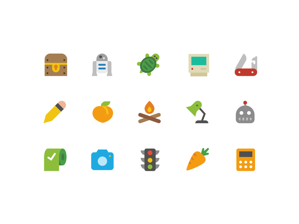 More Color Icons r2d2 peach classic mac carrot robot flat icons symbol.webp