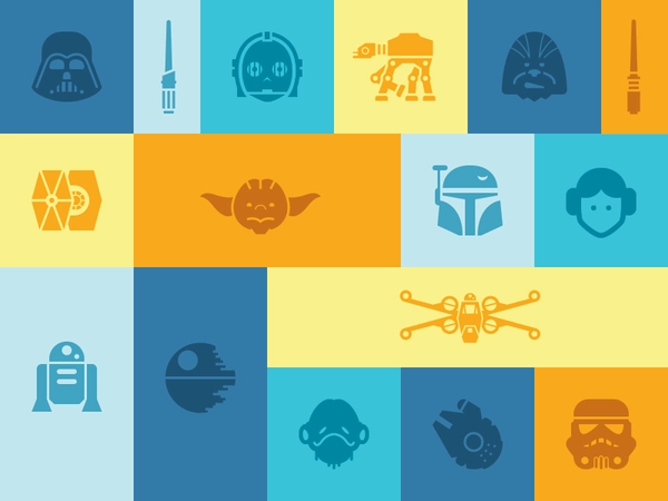 More Free Star Wars Icons darth vader yoda jedi millenium falcon at-at.webp