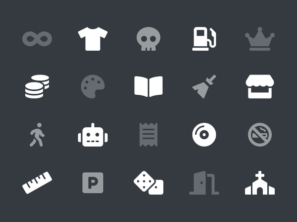 Most Requested Icons church store icons gas pump robot infinity skull.webp