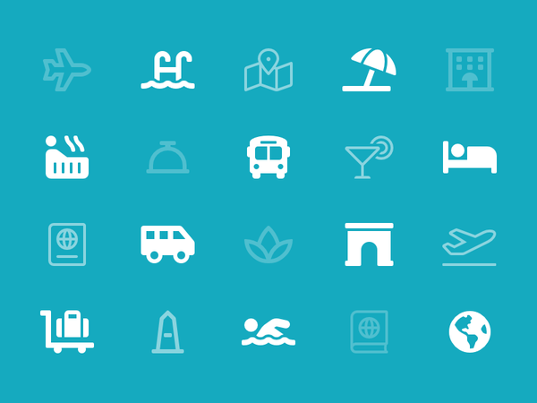Travel Category swimming luggage spa hotel font awesome travel icons.webp