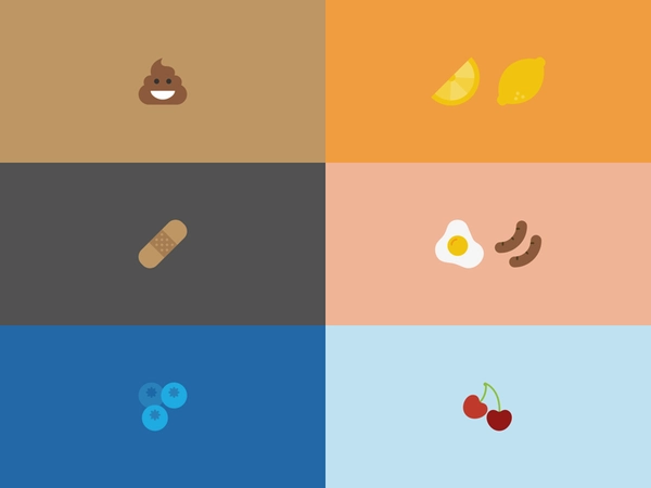 Year of Icons 2015 icons symbolicons flat color poop citrus orange ban.webp