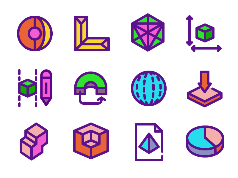 3D Shapes Icons arrow infographic geometry 3d perspective.png