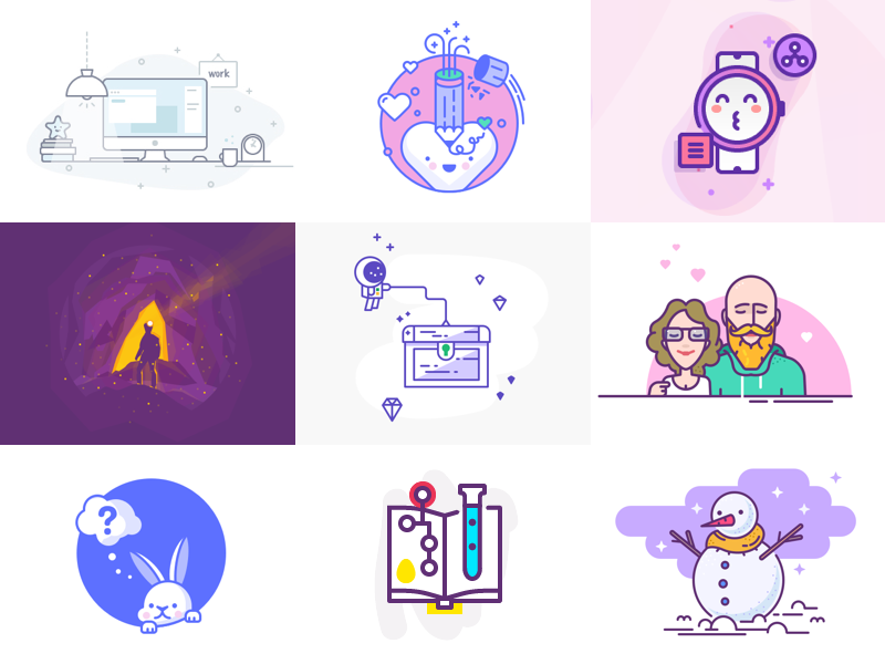 Best shots of 2018 vector line character best shots illustration icons.webp