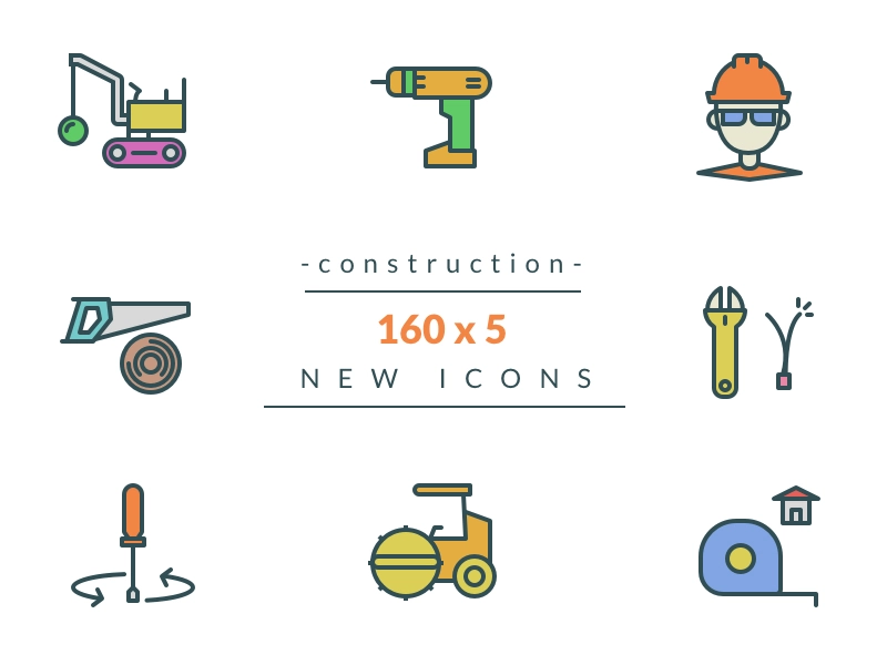 Construction buildings cars tools freebie icons premium swifticons.webp