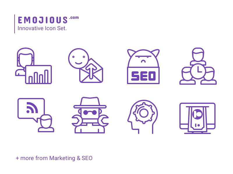 Emojious - Line Style smile tools marketing seo premium icons.webp