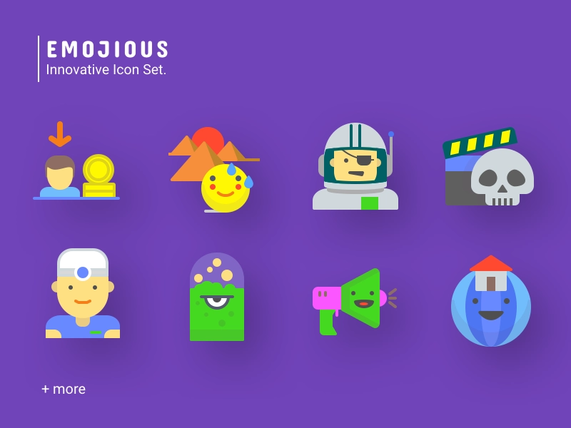 Emojious Icons 2 set flat premium illustration icons.webp
