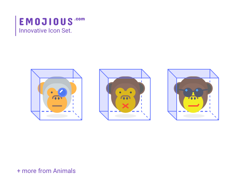 Emojious Animals emoji smileface monkey illustration icons flat premiu.webp