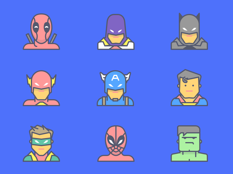 Emojious Superheroes marvel dccomics superhero hero batman superman.webp