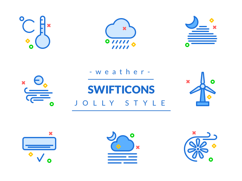 Jolly Weather icons premium swifticons blue decor color free monocolor.webp