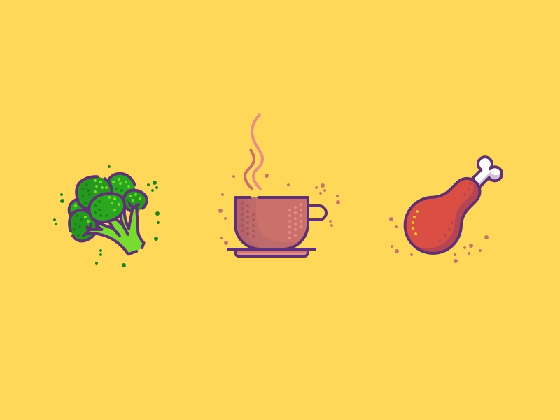 Lunch Icons tea broccoli coffee meat food dinner lunch.webp