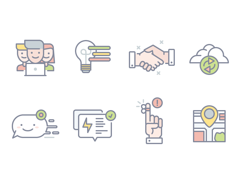 Meetings Icons 2 notification team cloud location hand finger calendar.webp