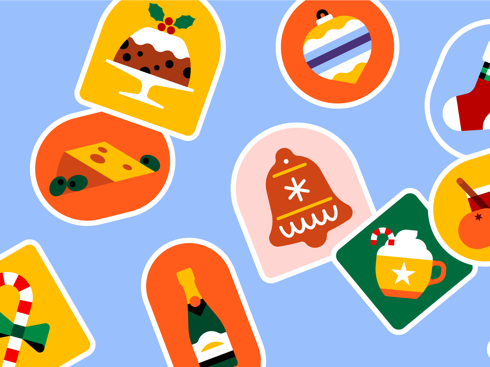 champagne cookies cheese food christmas.png