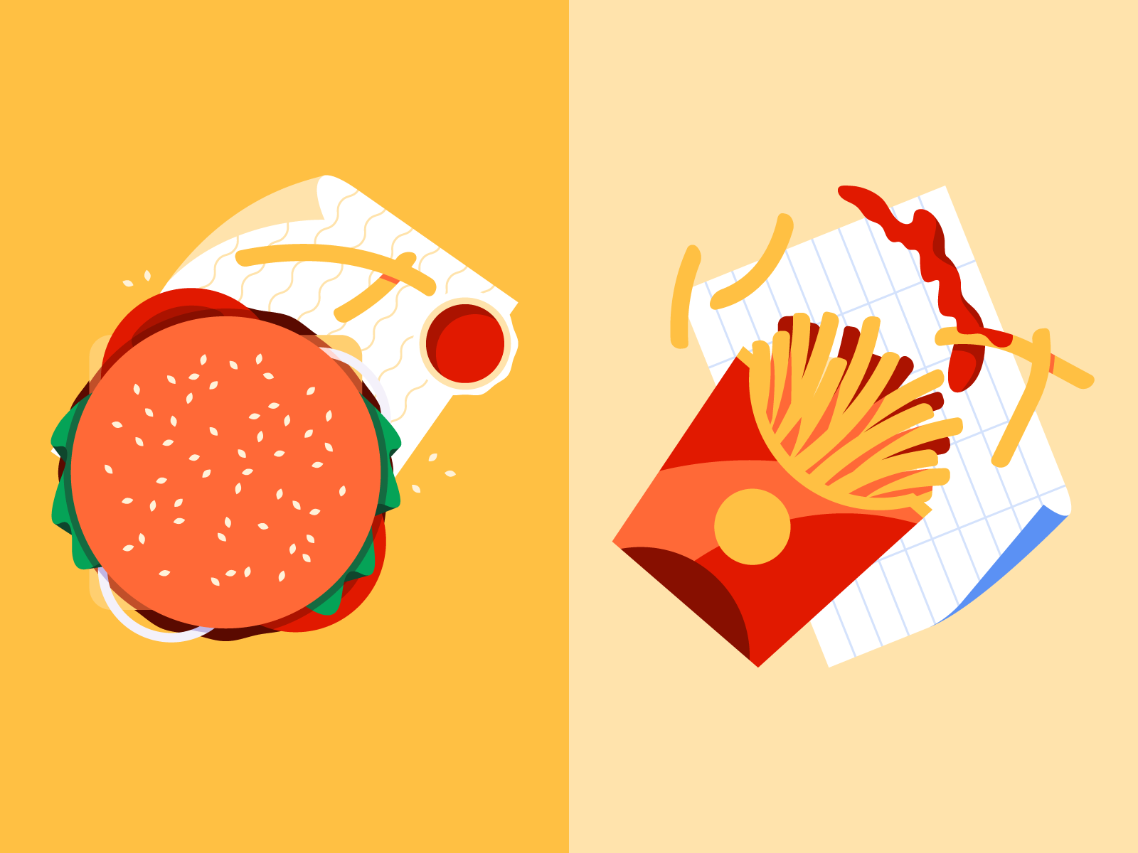 fast food takeaway fries burger.png
