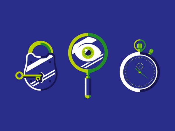 Unused  padlock key eye magnifying glass stopwatch.webp
