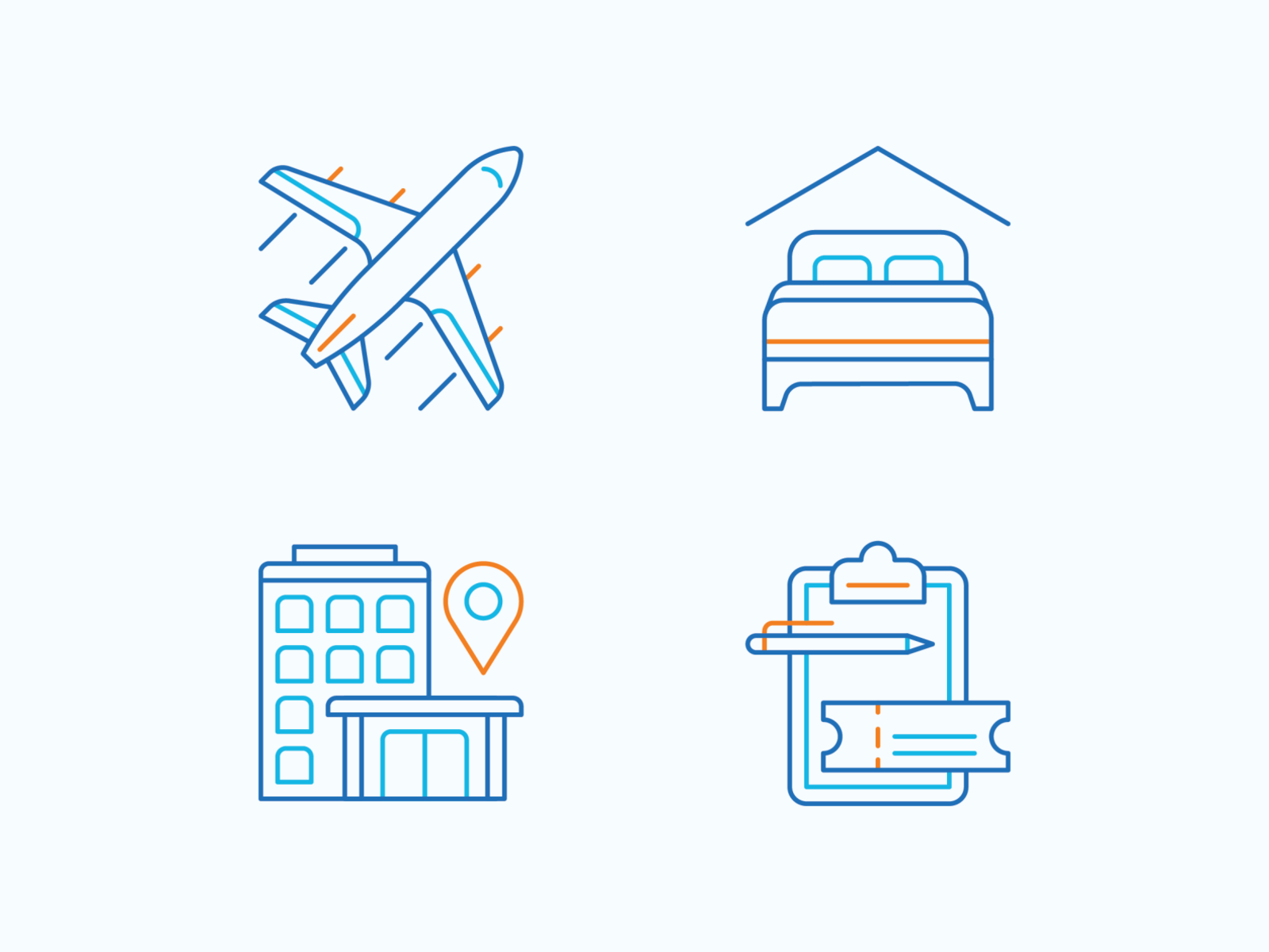 Airline - Iconography editorial branding design icons iconography geom.png