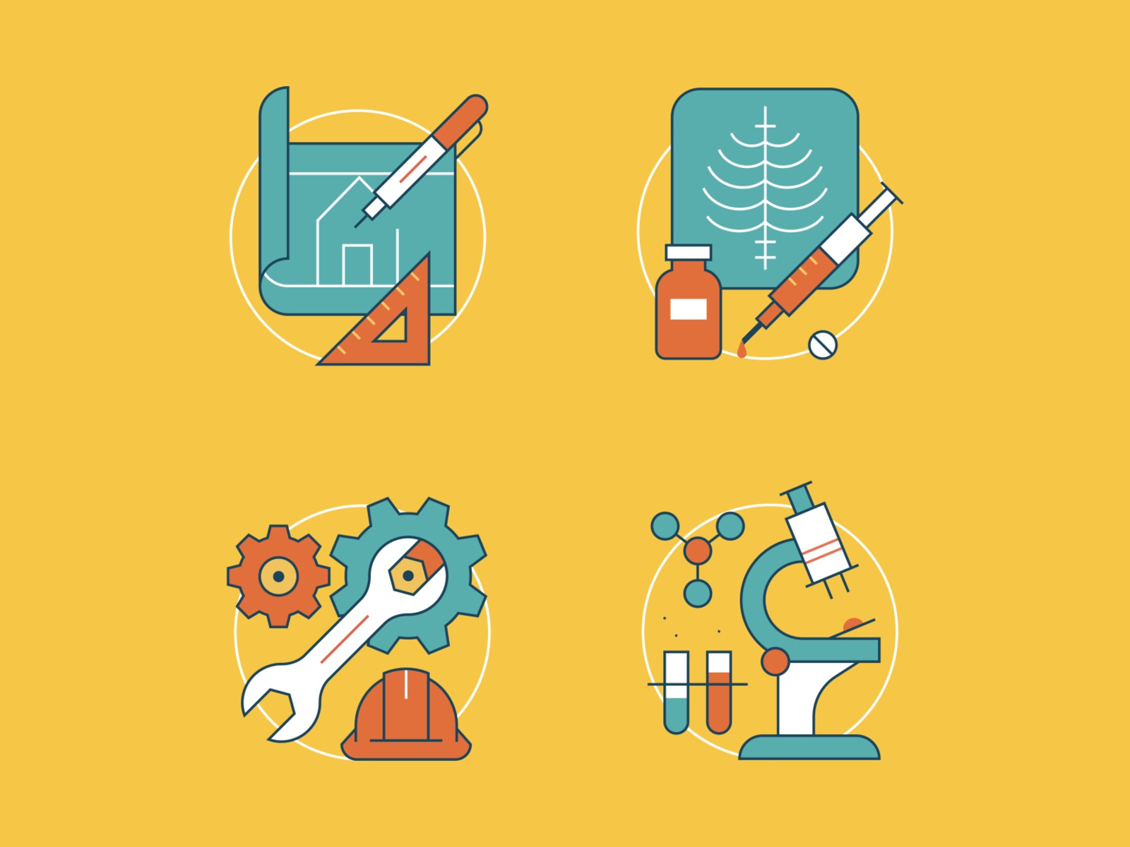 Industry Icons digital illustration illustration illustrator brand ide.jpg