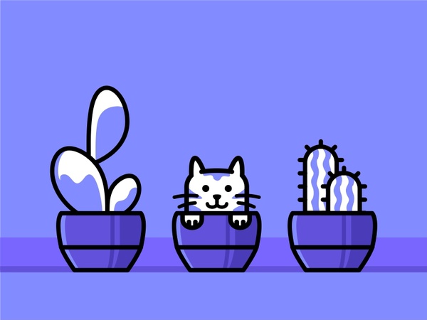 Cactus cat  line icon cactus cute plant outline kitty livingroom illus.jpg