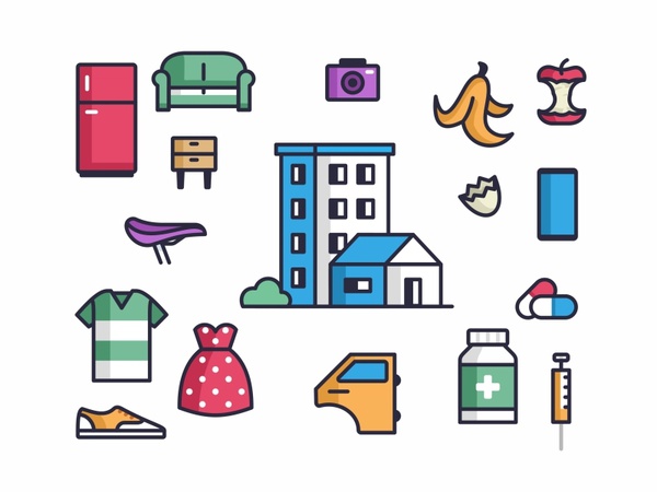 Colorful Icons style ui branding icons icon set fruits stroke outline.jpg