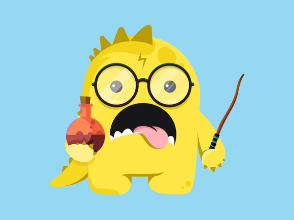 Cute Wizard monster  wizard potion monster cute simple potter movie li.jpg