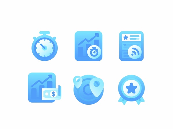 Icon Set No.4 illustration design news feed stock money award badge lo.jpg