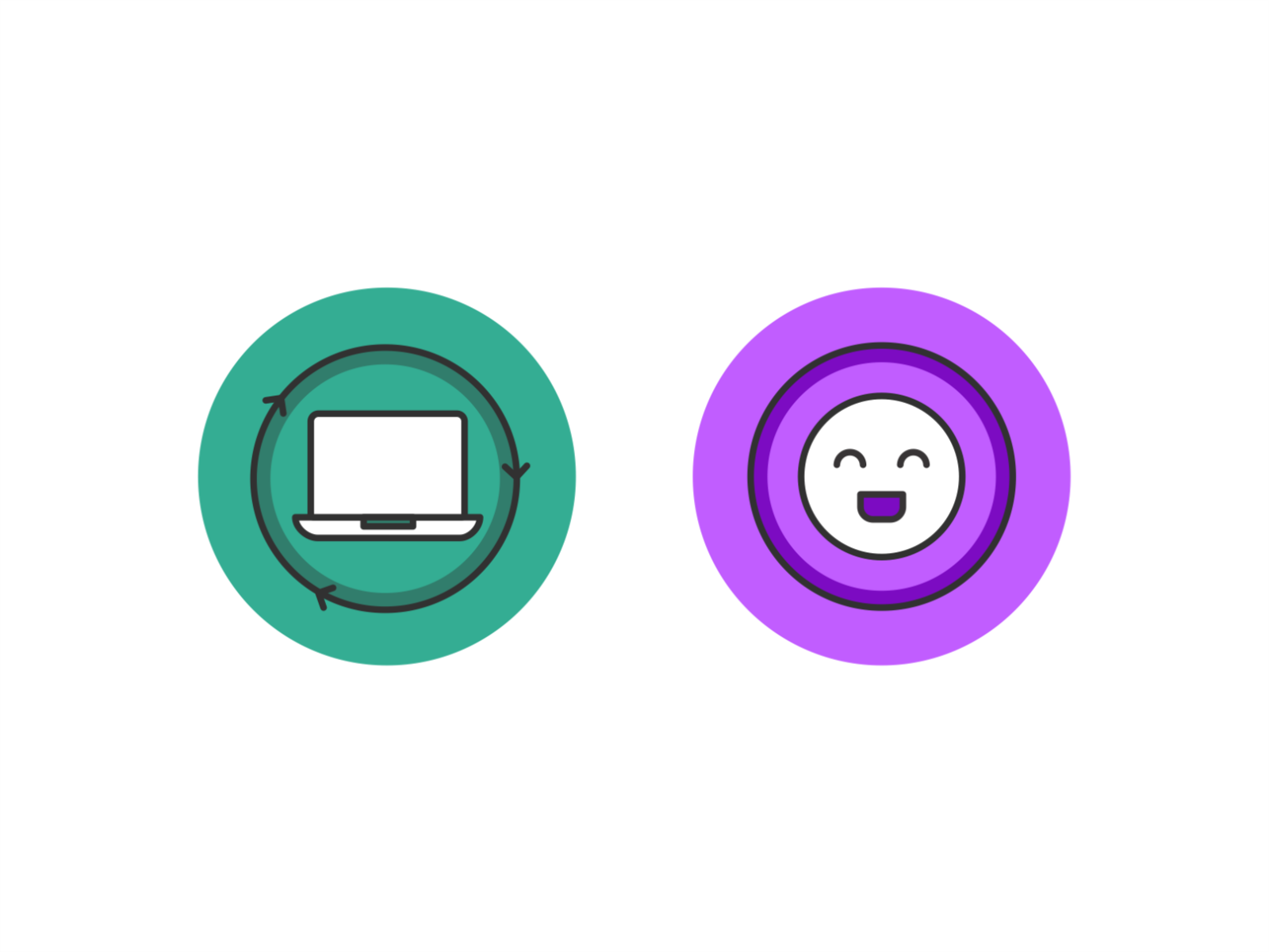 Icons smile badge branding card icon iconography icon set illustration.png