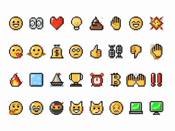 Pixel Emojis emoticons reactions colorful character 2d emoji set lol l.jpg