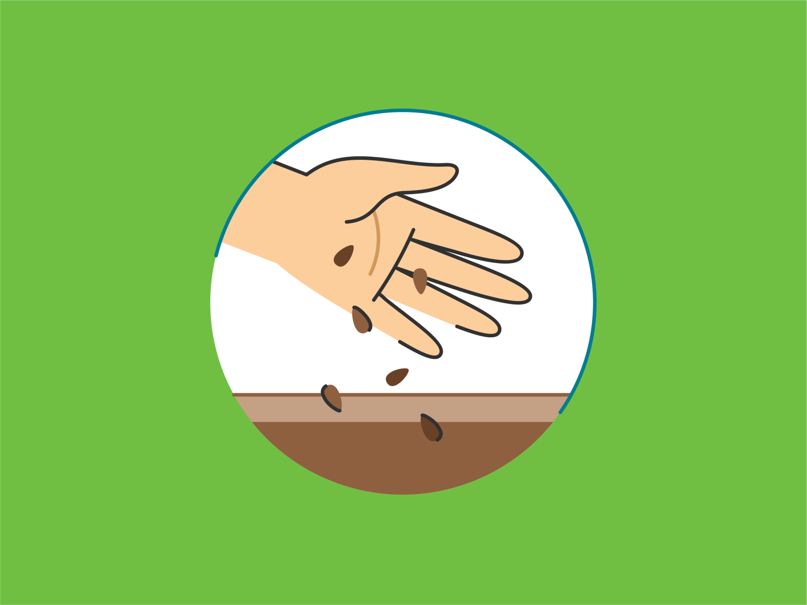 Seed  grow biology botany process earth hand water seed flower icon se.png