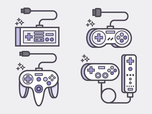 Controllers 365 daily challenge games nintendo icon vector.jpg