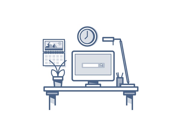 Desktop plant lamp computer desk illustration icon vector.jpg