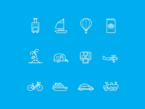 Icon set polaroid airplane suitcase sail boat balloon passport island.jpg