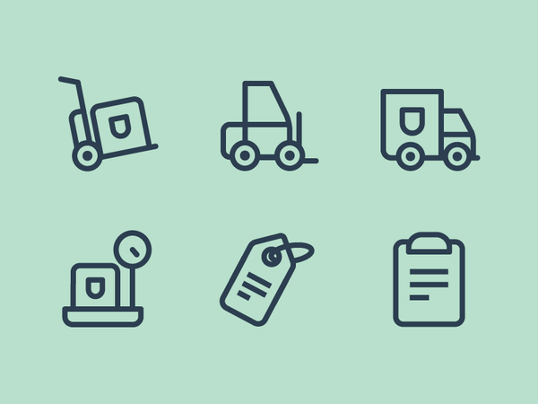 Logistics clipboard label truck forklift icon.png