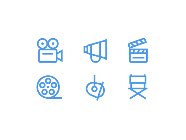 Movie Set camera film chair icon.png