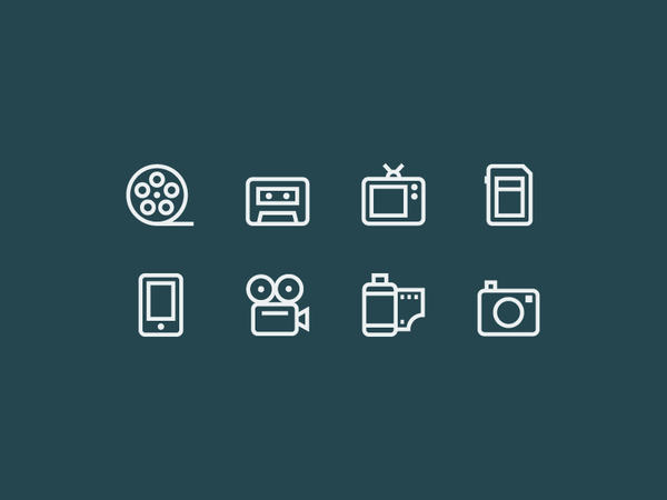 Photo  Video film camera television sd card cassette icon.png