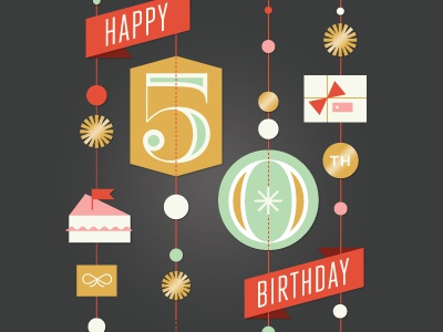 50th Birthday Card card happy birthday illustration glitter sparkle 50.jpg
