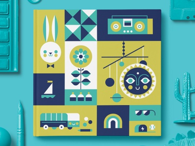 Chatbooks Limited Edition Covers — Funny Bunny baby grid illustration.jpg
