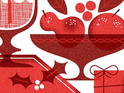 Happy Holidays holiday christmas vintage decorating holly gift fruit t.jpg