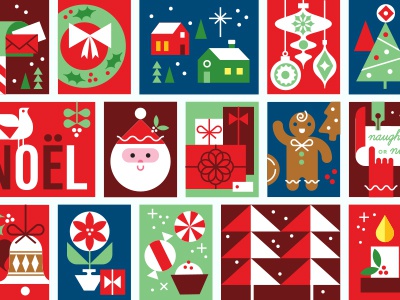 Holiday Mail Stickers - Stamps Detail vintage fun geometric illustrati.jpg