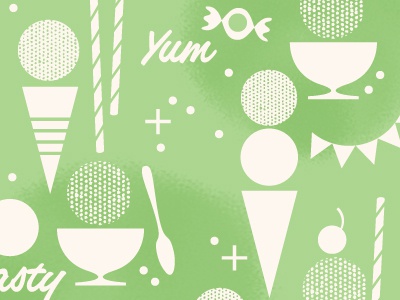 Ice Cream - Pattern ice cream sweets dessert straws illustration vinta.jpg
